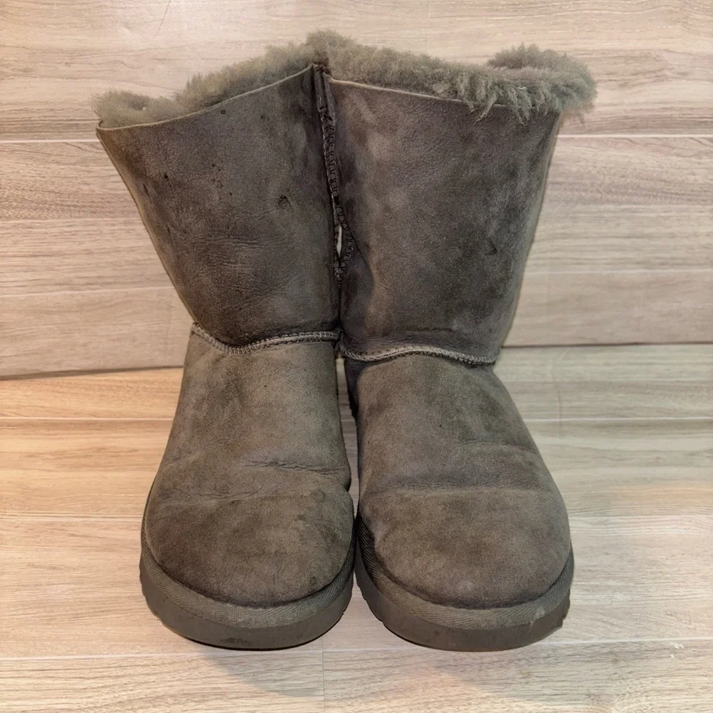 UGG Grey Bailey Bow II Boots